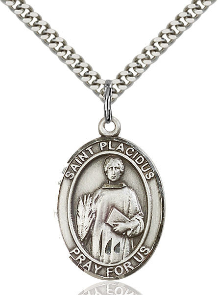 Sterling Silver St. Placidus Pendant