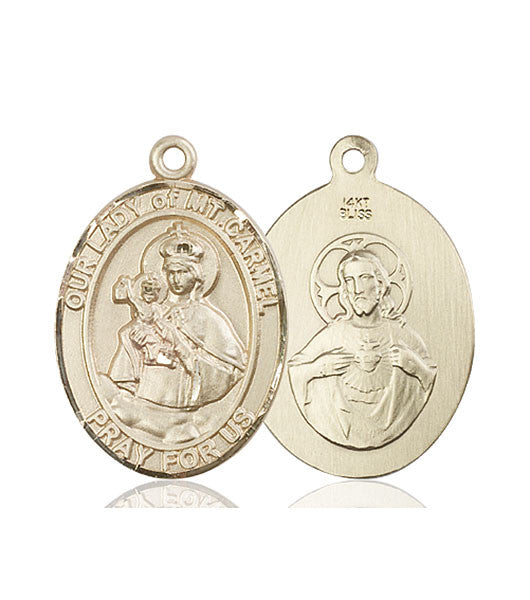 14kt Gold O/L of Mount Carmel Medal
