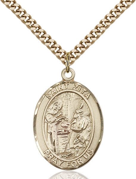 Gold Filled St. Zita Pendant