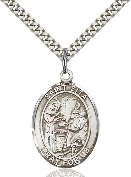 Sterling Silver St. Zita Pendant