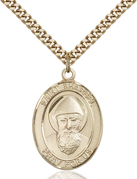 Gold Filled St. Sharbel Pendant