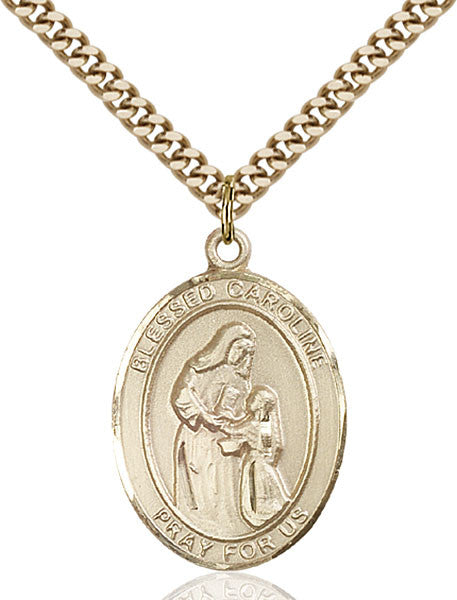 Gold Filled Blessed Caroline Gerhardinger Pendant