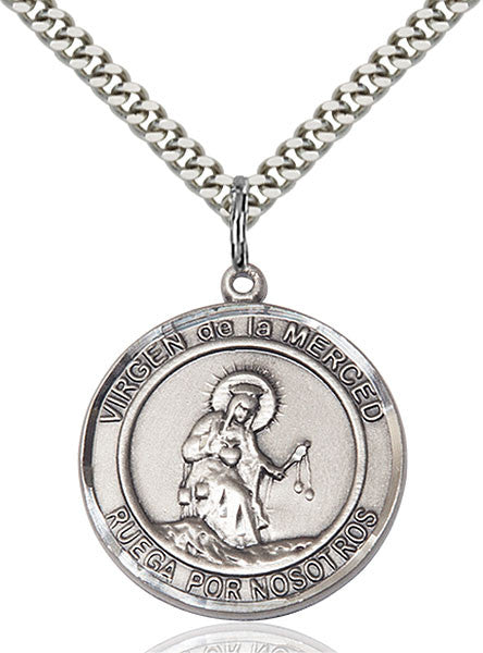 Sterling Silver Virgen de la Merce Pendant