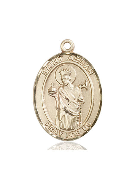 14kt Gold St. Aedan of Ferns Medal