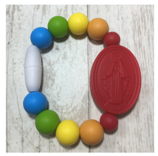 Rainbow Miraculous Medal Bracelet (Size 1)