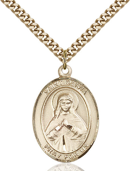 Gold Filled St. Olivia Pendant