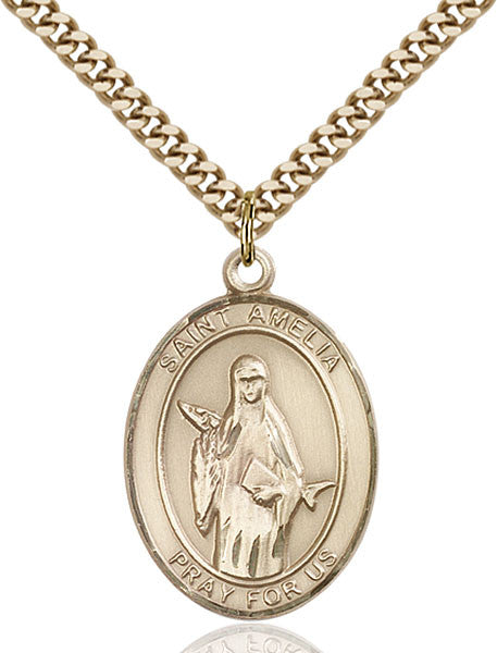 Gold Filled St. Amelia Pendant
