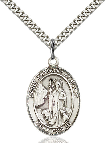 Sterling Silver St. Anthony of Egypt Pendant