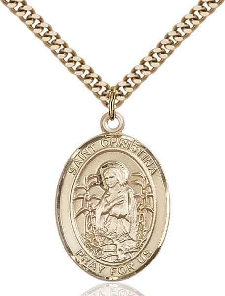 Gold Filled St. Christina the Astonishing Pendant