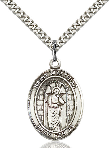 Sterling Silver St. Matthias the Apostle Pendant