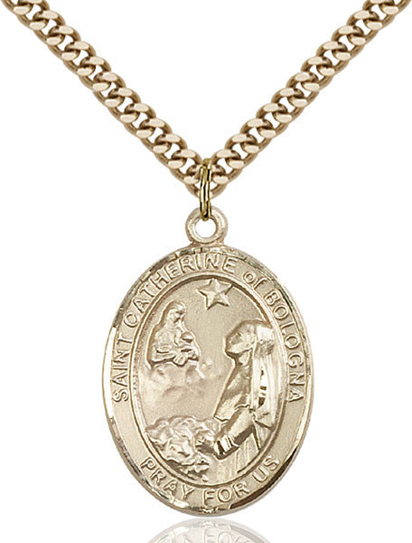 Gold Filled St. Catherine of Bologna Pendant