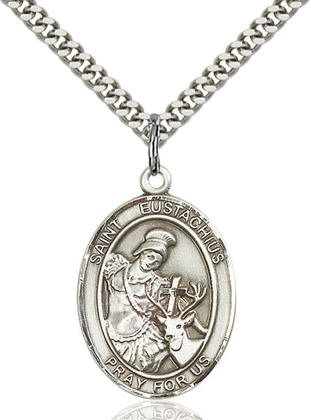 Sterling Silver St. Eustachius Pendant