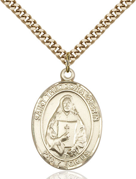 Gold Filled St. Theodore Guerin Pendant