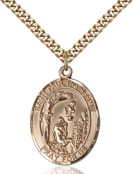 Gold Filled Paul the Hermit Pendant