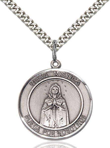 Sterling Silver O/L ROSA MYSTICA Pendant