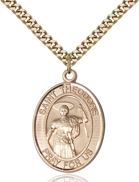 Gold Filled St. Theodore Stratelates Pendant