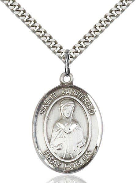 Sterling Silver St. Winifred of Wales Pendant