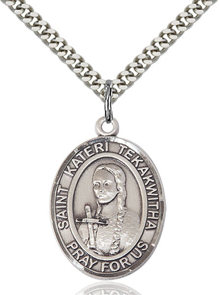 Sterling Silver St. Kateri Tekakwitha Pendant