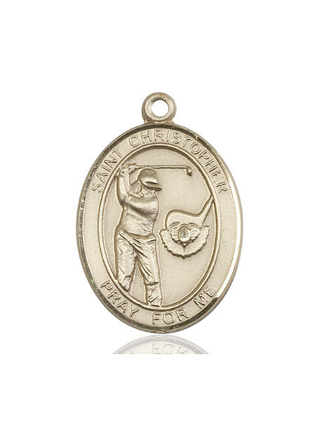 14kt Gold St. Christopher/Golf Medal