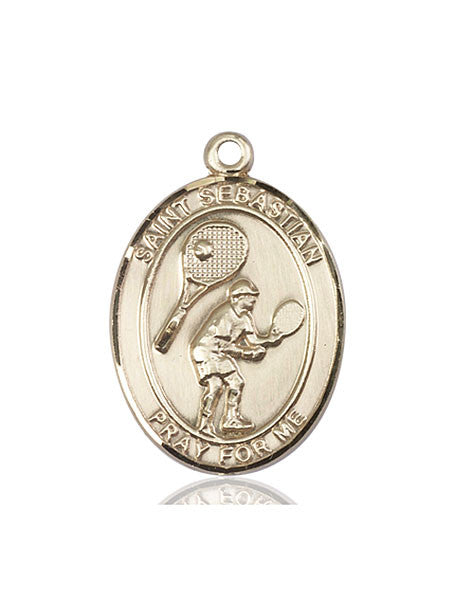 14kt Gold St. Sebastian / Tennis Medal