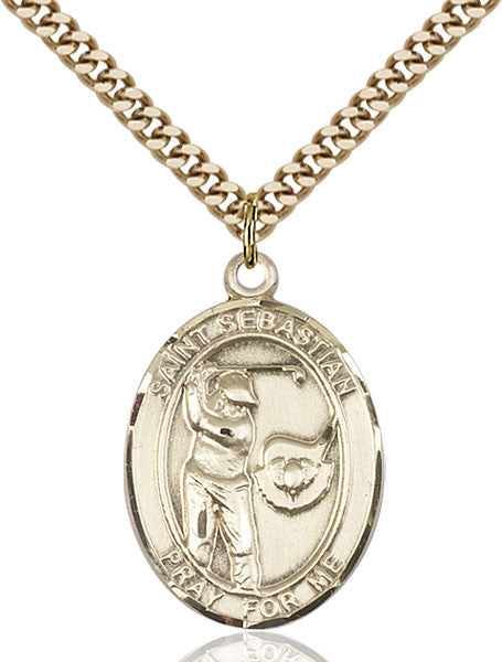 Gold Filled St. Sebastian / Golf Pendant