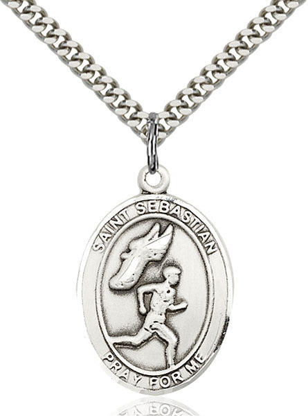 Sterling Silver St. Sebastian / Track & Field Pend