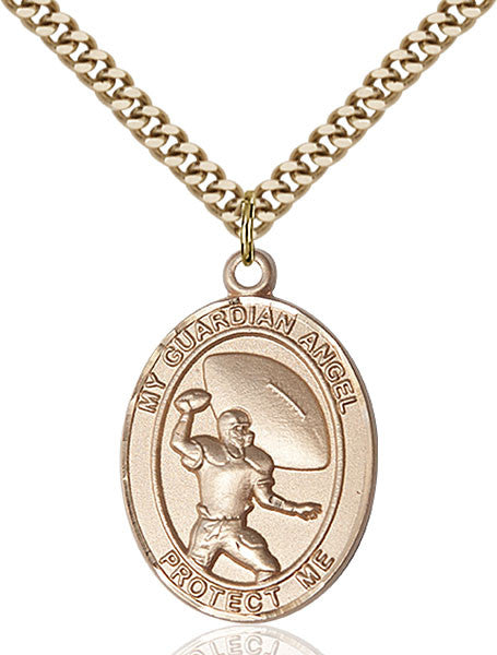 Gold Filled Guardian Angel/Football Pendant