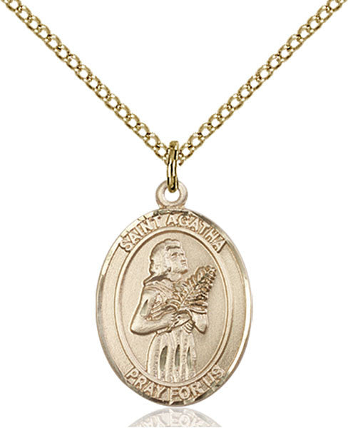 Gold Filled St. Agatha Pendant