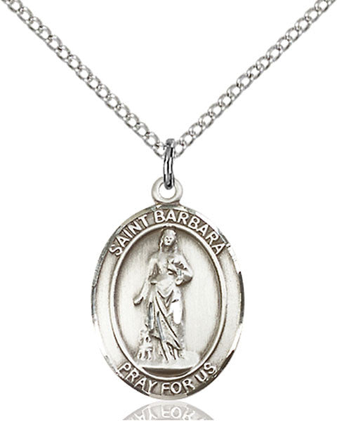 Sterling Silver St. Barbara Pendant
