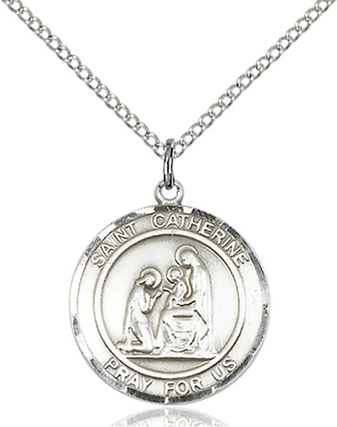 Sterling Silver St. Catherine of Siena Pendant