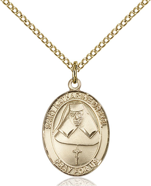 Gold Filled St. Katharine Drexel Pendant