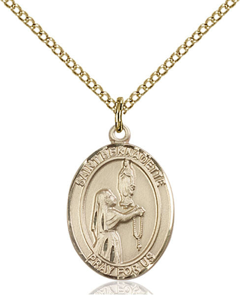 Gold Filled St. Bernadette Pendant