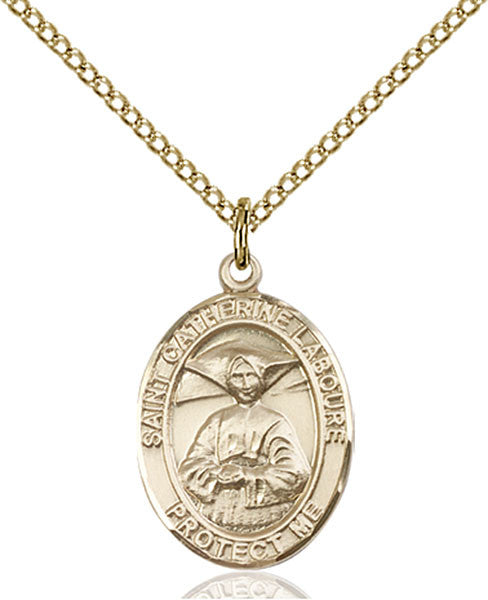 Gold Filled St. Catherine Laboure Pendant