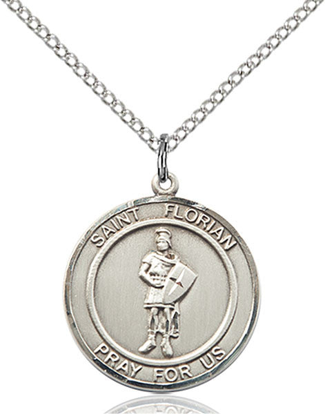 Sterling Silver St. Florian Pendant