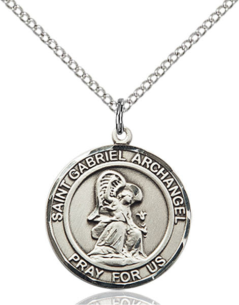 Sterling Silver St. Gabriel the Archangel Pendant