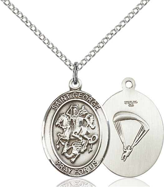 Sterling Silver St. George/Paratrooper Pendant