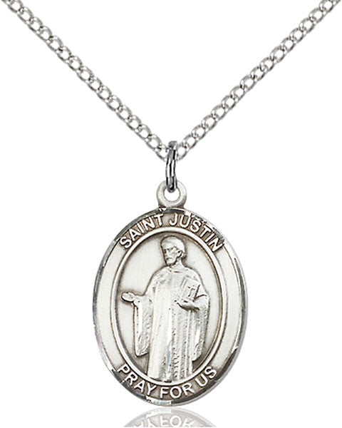 Sterling Silver St. Justin Pendant