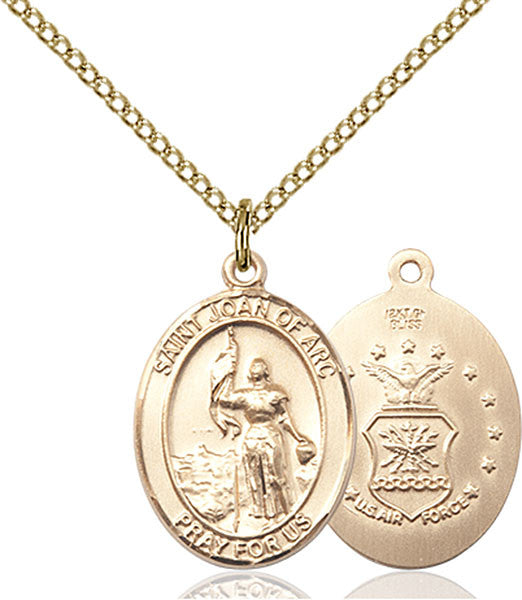 Gold Filled St. Joan Of Arc / Air Force Pendant