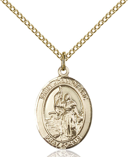 Gold Filled St. Joan Of Arc / Army Pendant