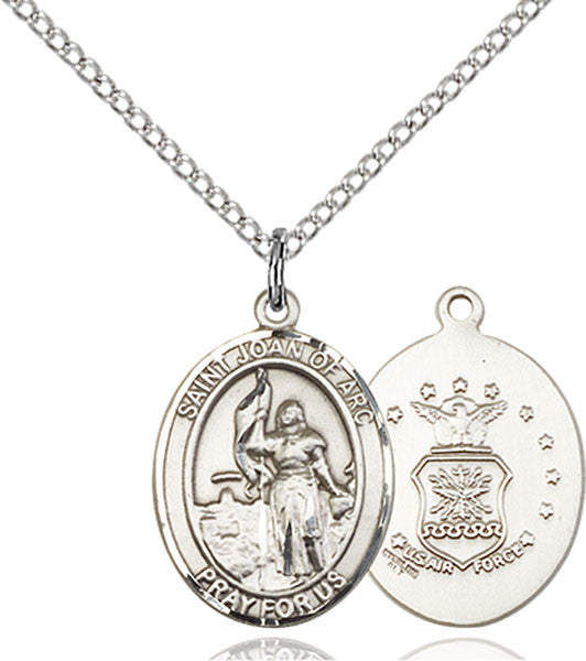 Sterling Silver St. Joan Of Arc / Air Force Pendan