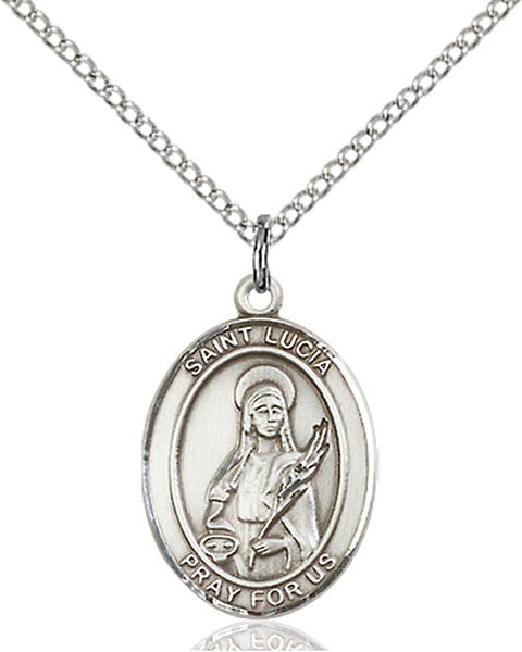 Sterling Silver St. Lucia of Syracuse Pendant