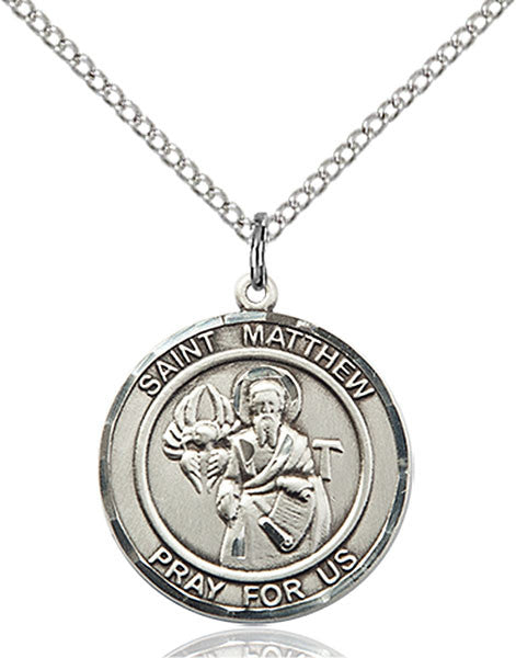 Sterling Silver St. Matthew the Apostle Pendant