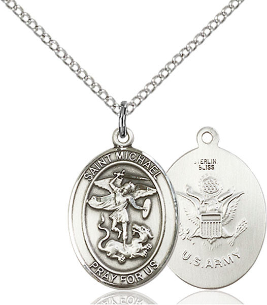 Sterling Silver St. Michael / Army Pendant