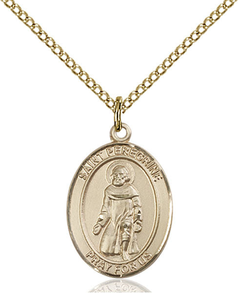Gold Filled St. Peregrine Laziosi Pendant