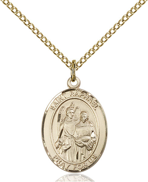 Gold Filled St. Raphael the Archangel Pendant
