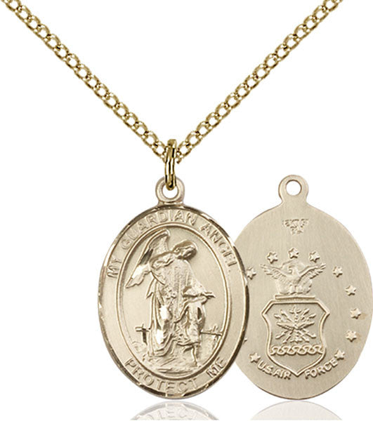Gold Filled Guardian Angel / Air Force Pendant
