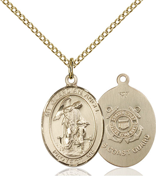 Gold Filled Guardian Angel / Coast Guard Pendant