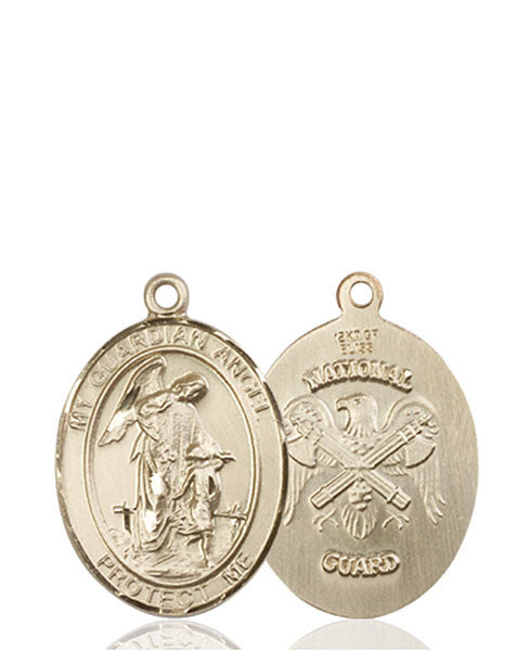 14kt Gold Guardian Angel / Nat'L Guard Medal