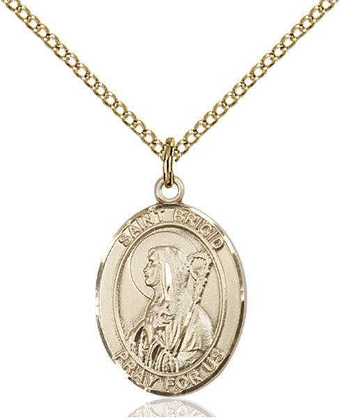 Gold Filled St. Brigid of Ireland Pendant
