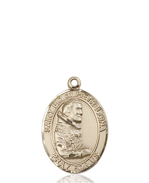 14kt Gold St. Pio of Pietrelcina Medal